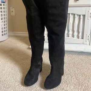 Womens over the knee suede boots